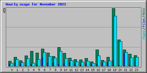 Hourly usage for November 2023