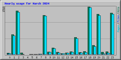 Hourly usage for March 2024