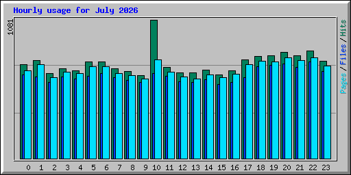 Hourly usage for July 2026